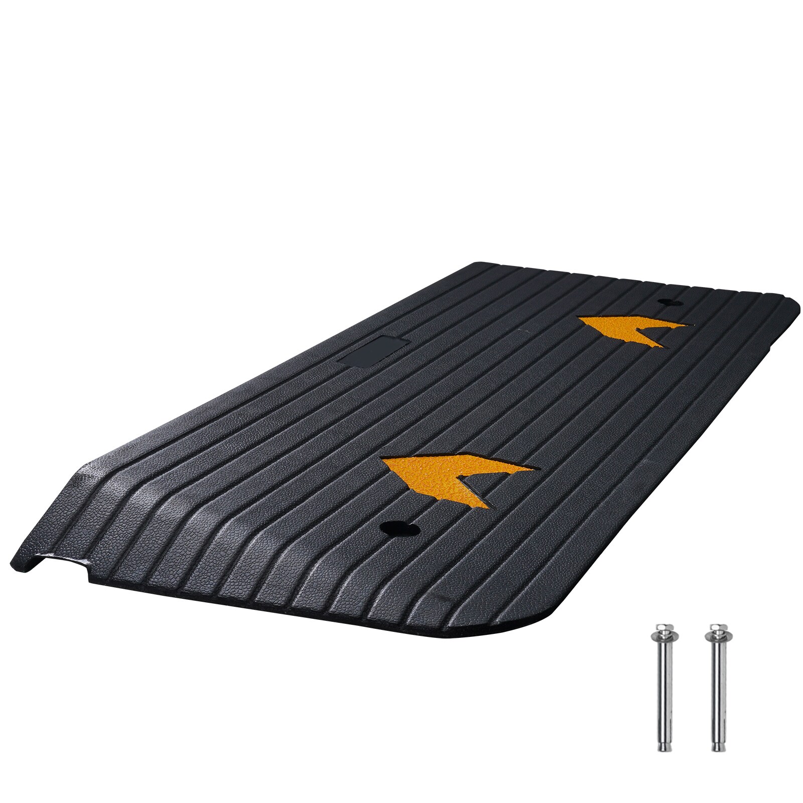 Rubber Threshold Ramp, 2" Rise Threshold Ramp Doorway, Recycled Rubber Power Threshold Ramp Rated 33069 Lbs Load Capacity, Non-Slip Surface Rubber Solid Threshold Ramp For Wheelchair And Scooter_voghion.com